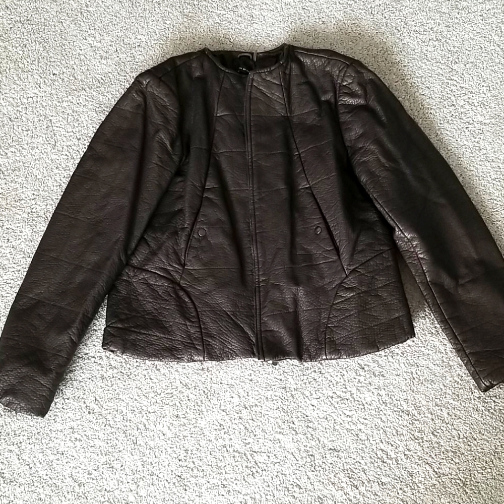 Brown Faux leather jacket